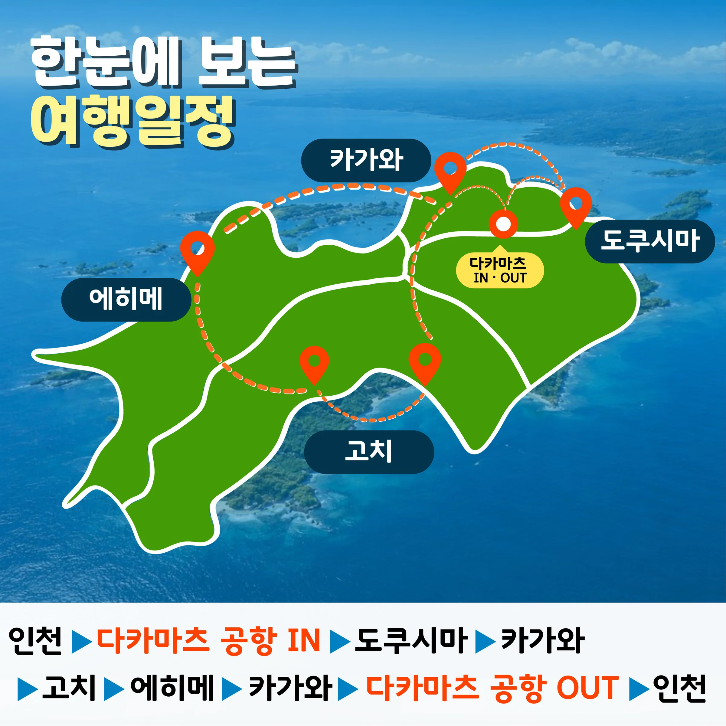 일본 시코쿠 하이엔드 골프 투어 전경