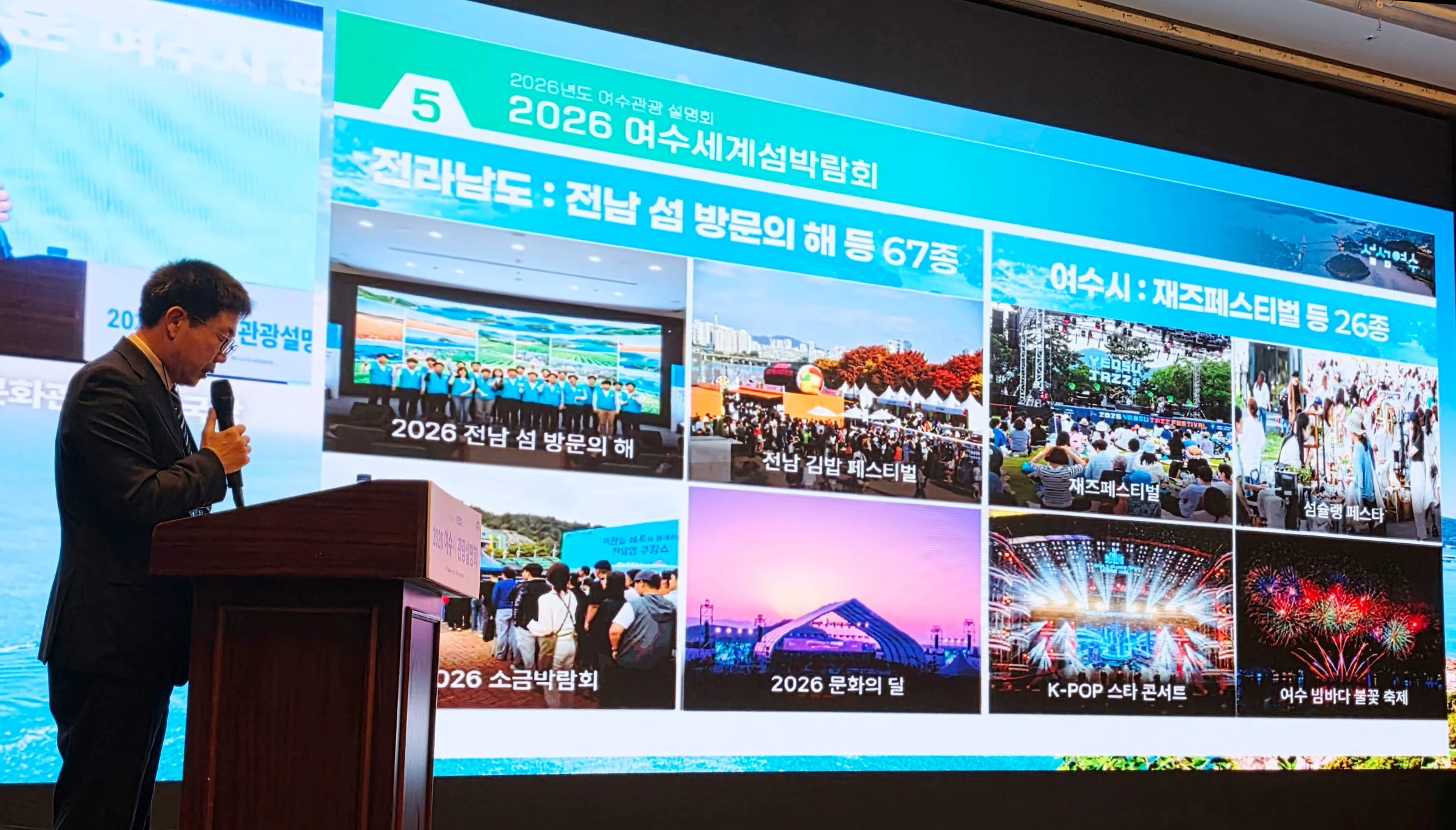 여수 관광설명회 참석 주요 인사 단체사진