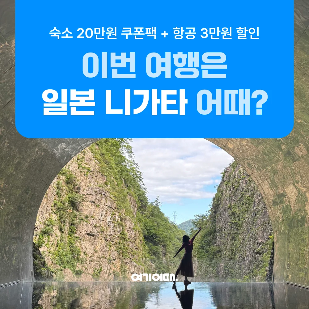 일본 니가타현 소도시 여행 여기어때 할인 프로모션