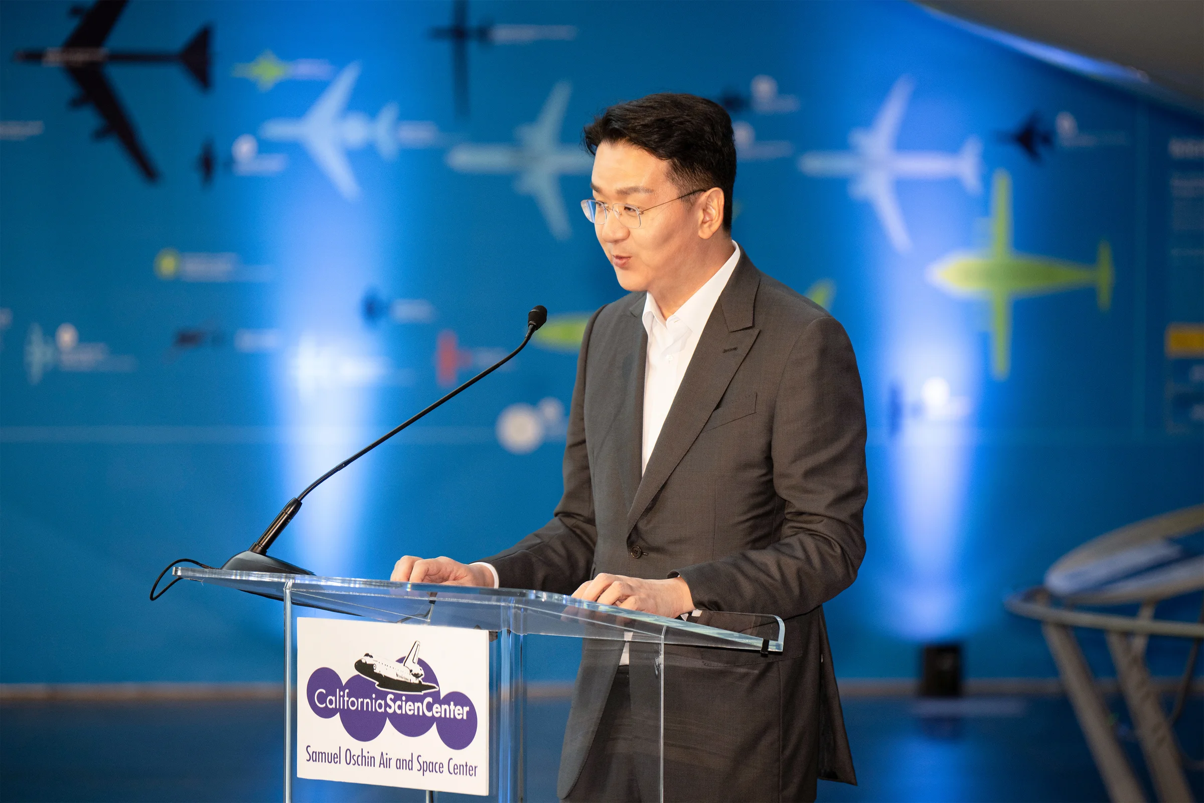 미래 세대를 위한 대한항공 항공 전시관 내부 전경