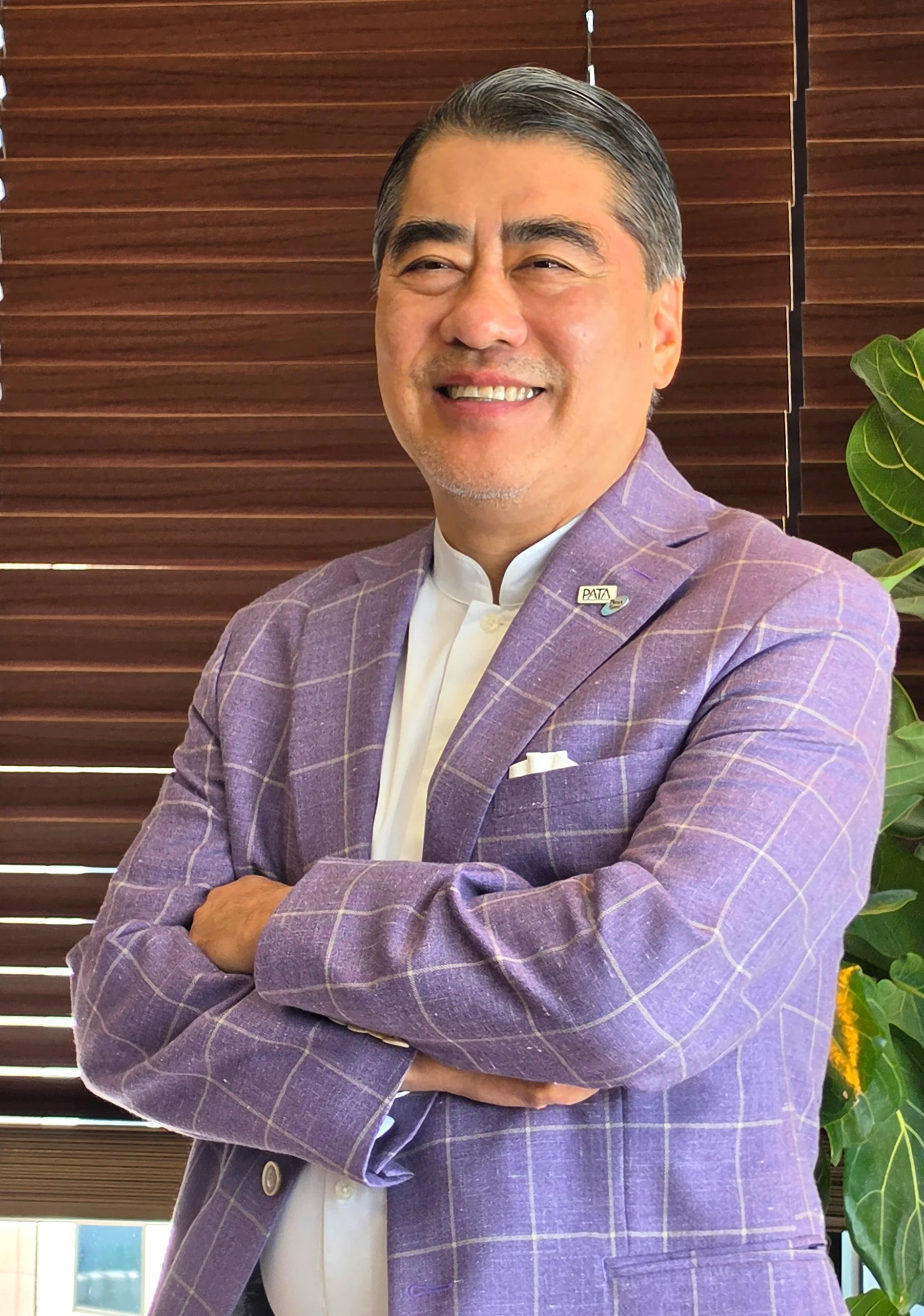 간담회에서 당선 소감을 발표하는 오창희 PATA 회장