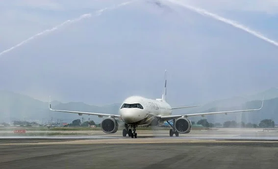 부산-타이베이 노선에 투입된 스타럭스 A321neo