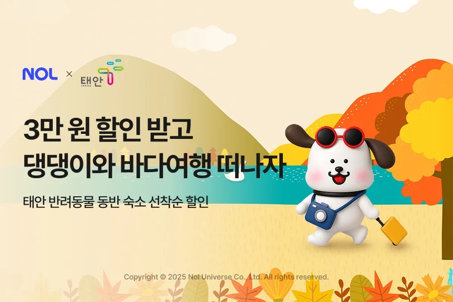 NOL 태안 반려동물 동반 숙소 3만 원 할인