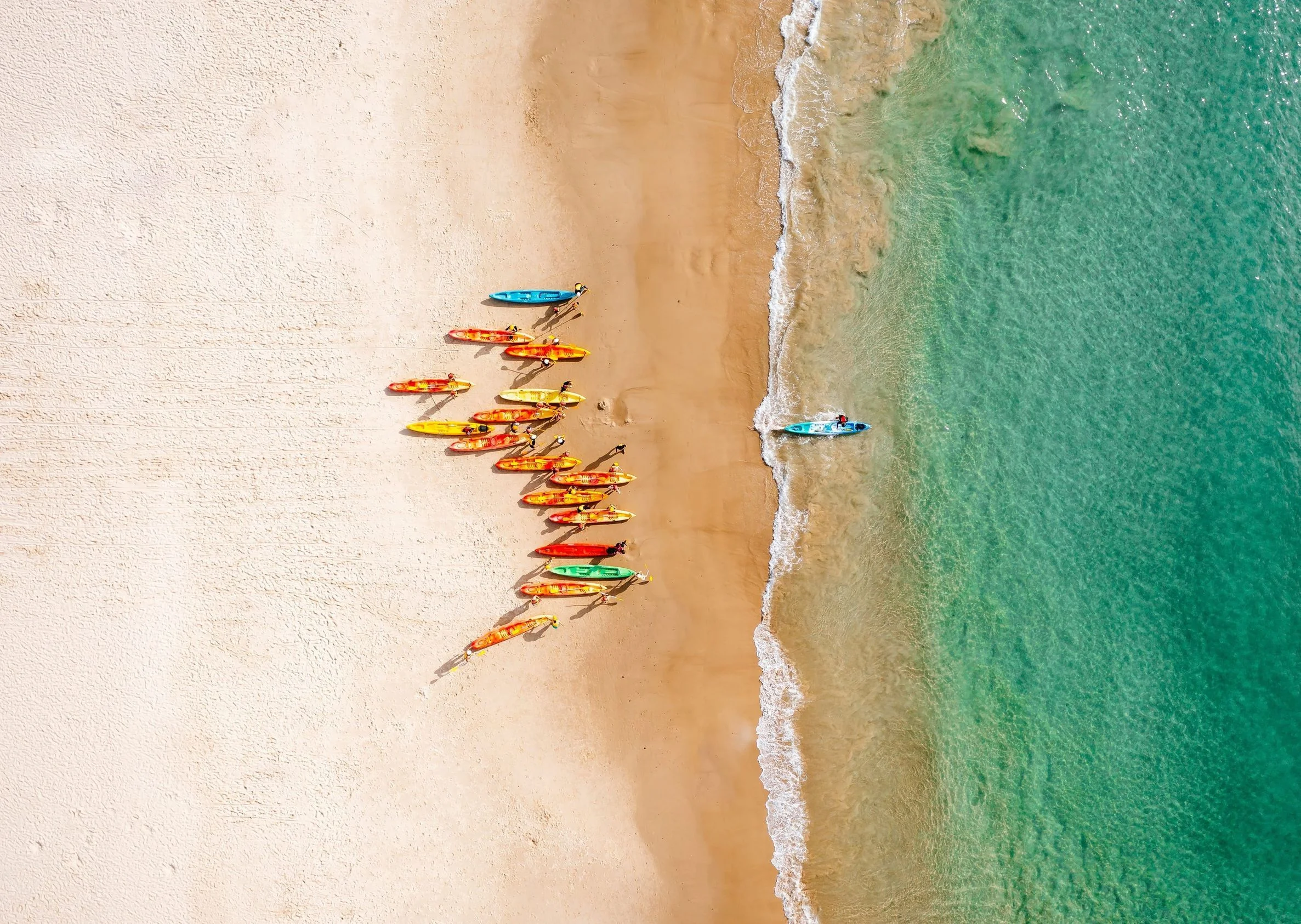 호주 바이런 베이의 푸른 해변과 자연 풍경