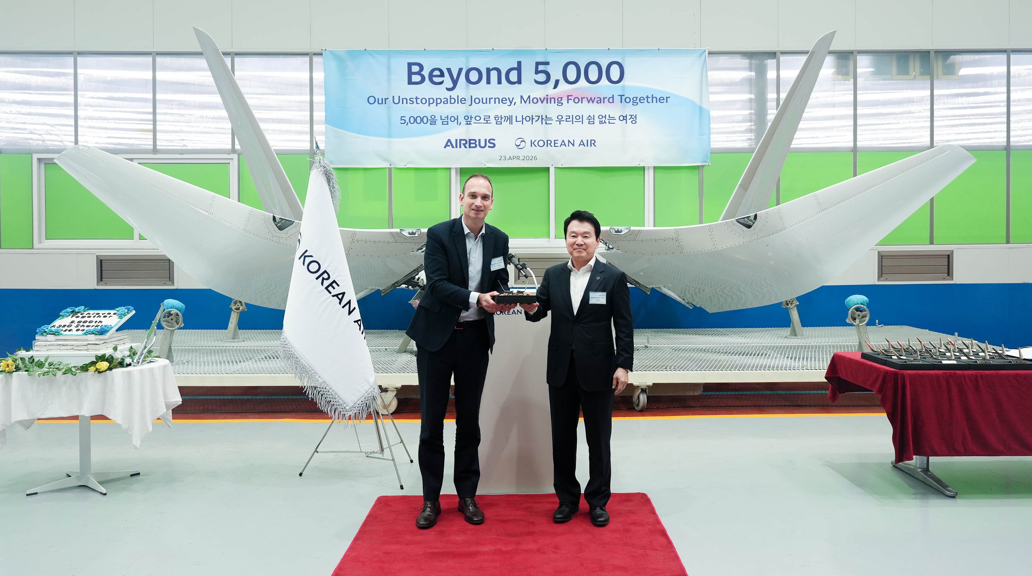 A320 샤크렛 5,000호기 납품 기념식