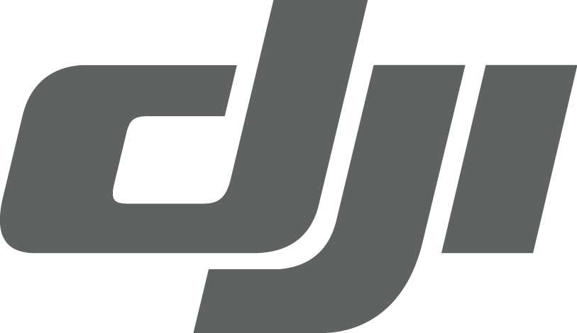 DJI 로고, 세계적인 드론 및 카메라 기술 기업.