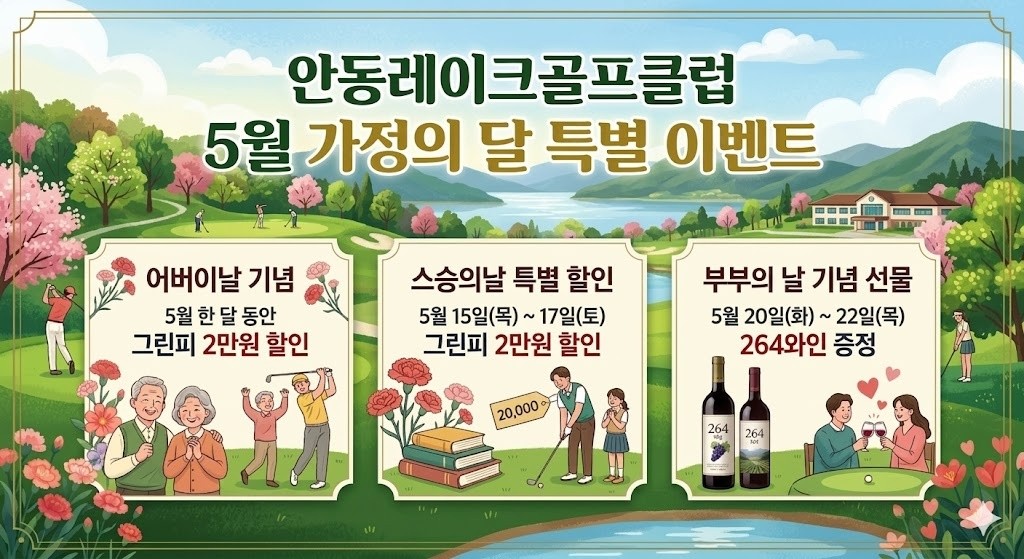 안동레이크골프클럽 5월 이벤트 안내